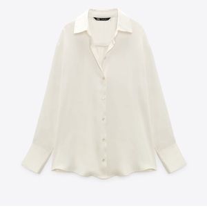 NWT - silk button down - Zara